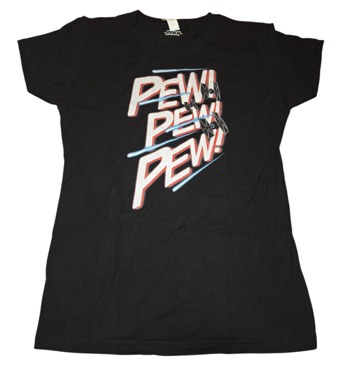 Tultex Star Wars Pew Pew Pew Tie Fighters Black T-Shirt Size Large