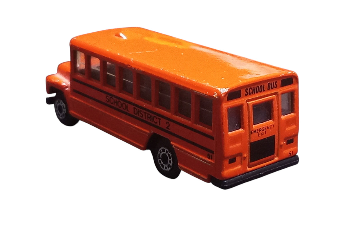 1985 Matchbox #47 School Bus - School District 2 Orange image 2