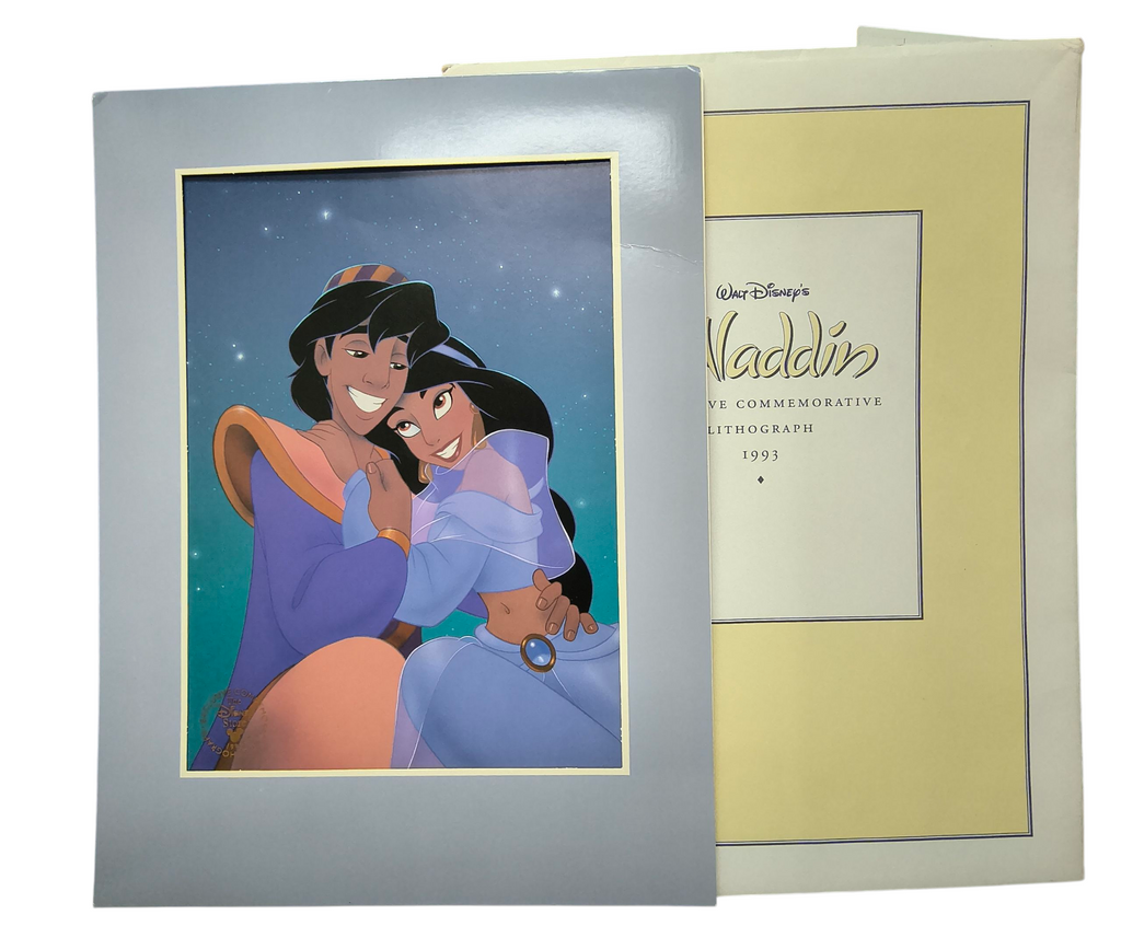 1993 Disney Store Aladdin Exclusive Commemorative 16" x 12" Lithograph