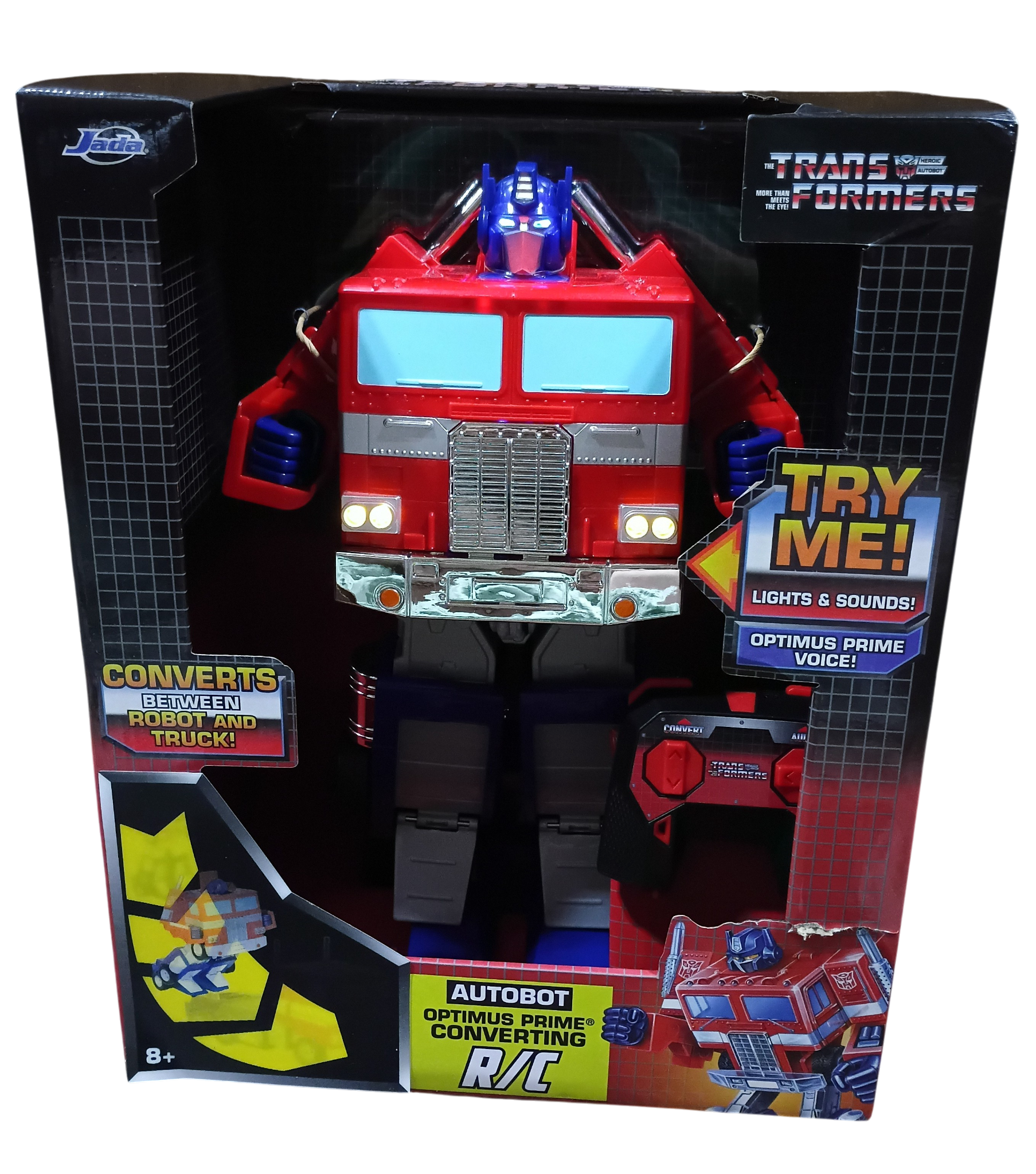 Jada Transformers Optimus Prime Autobot 13" Transforming RC Car Lights & Sound image 3