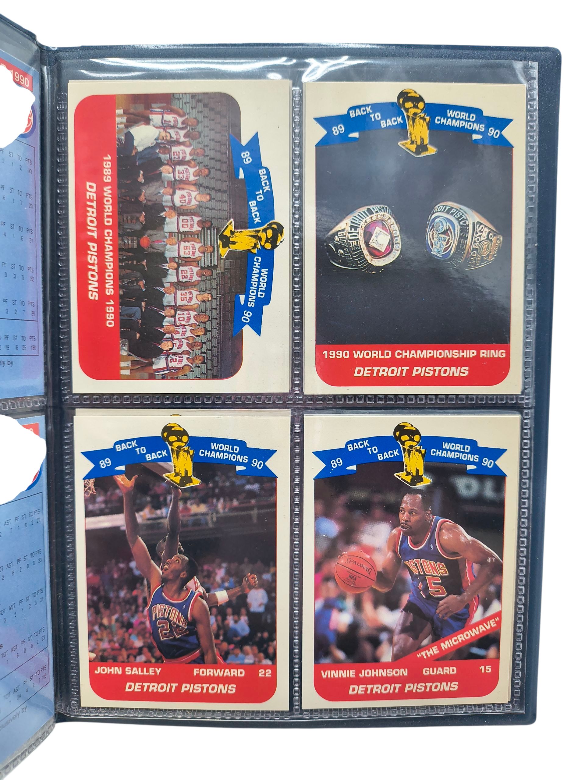 1990 Detroit Pistons Commemorative Championship Edition Card Set 16 Cards image 3