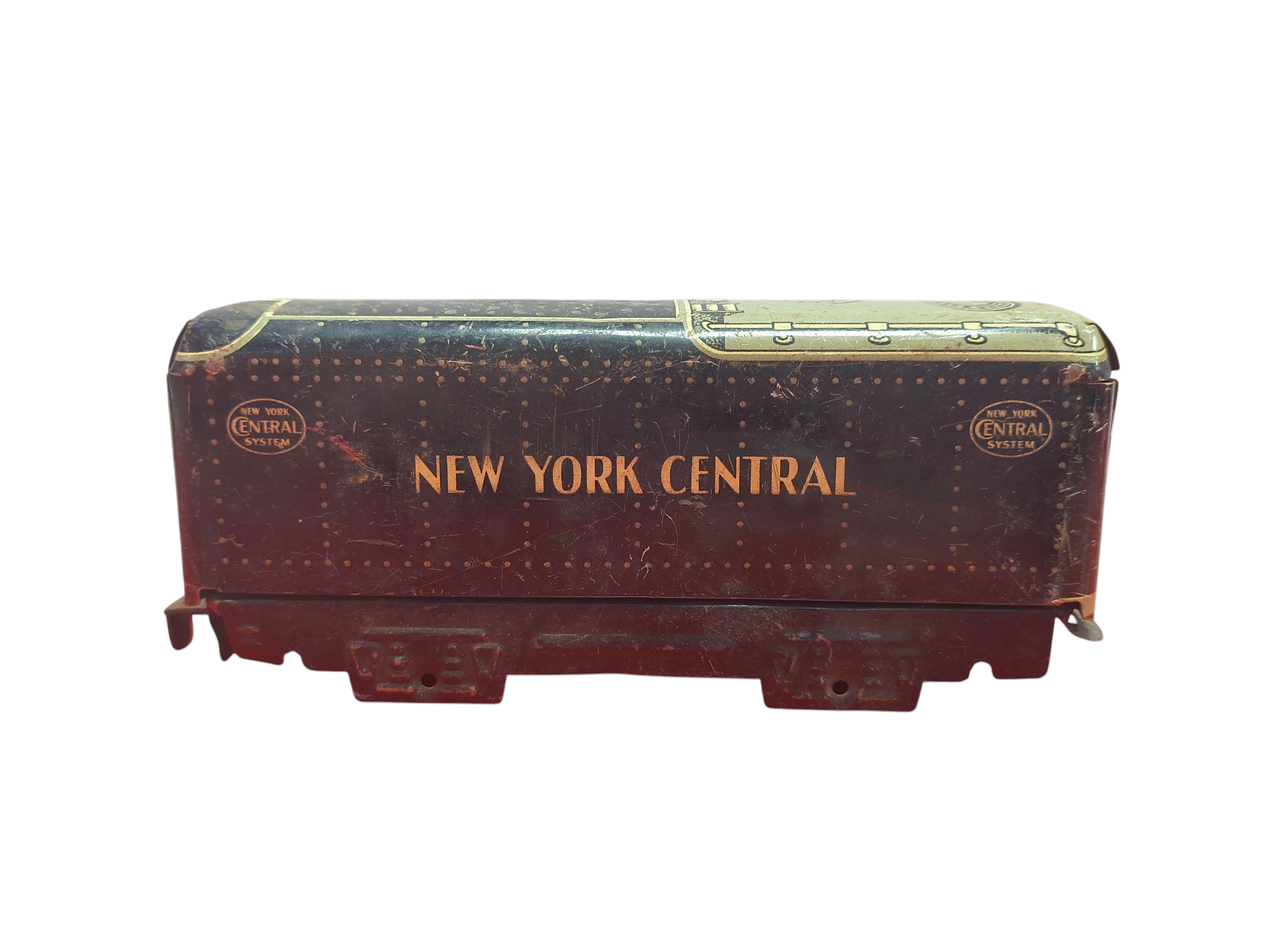 Marx New York Central #551 Tender Black Tin O Scale 4 Wheel Tab & Slot image 2