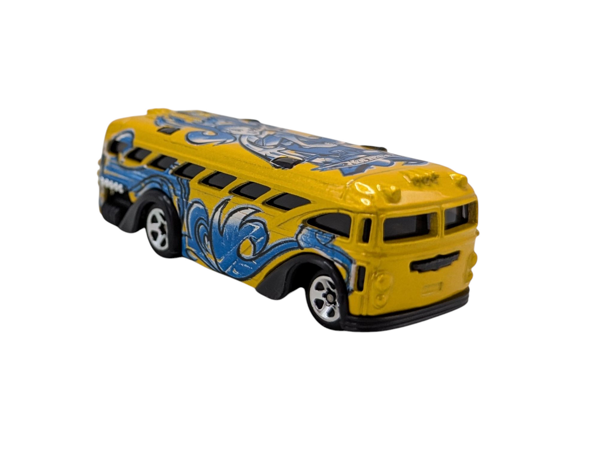 2000 Hot Wheels Surfin' School Bus Pearl Yellow - Loose image 2