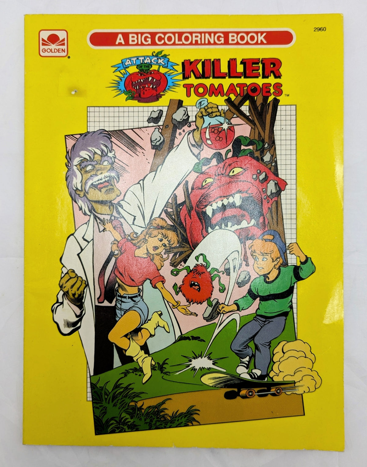 1991 Golden Book Attack Of The Killer Tomatoes Big Coloring Book