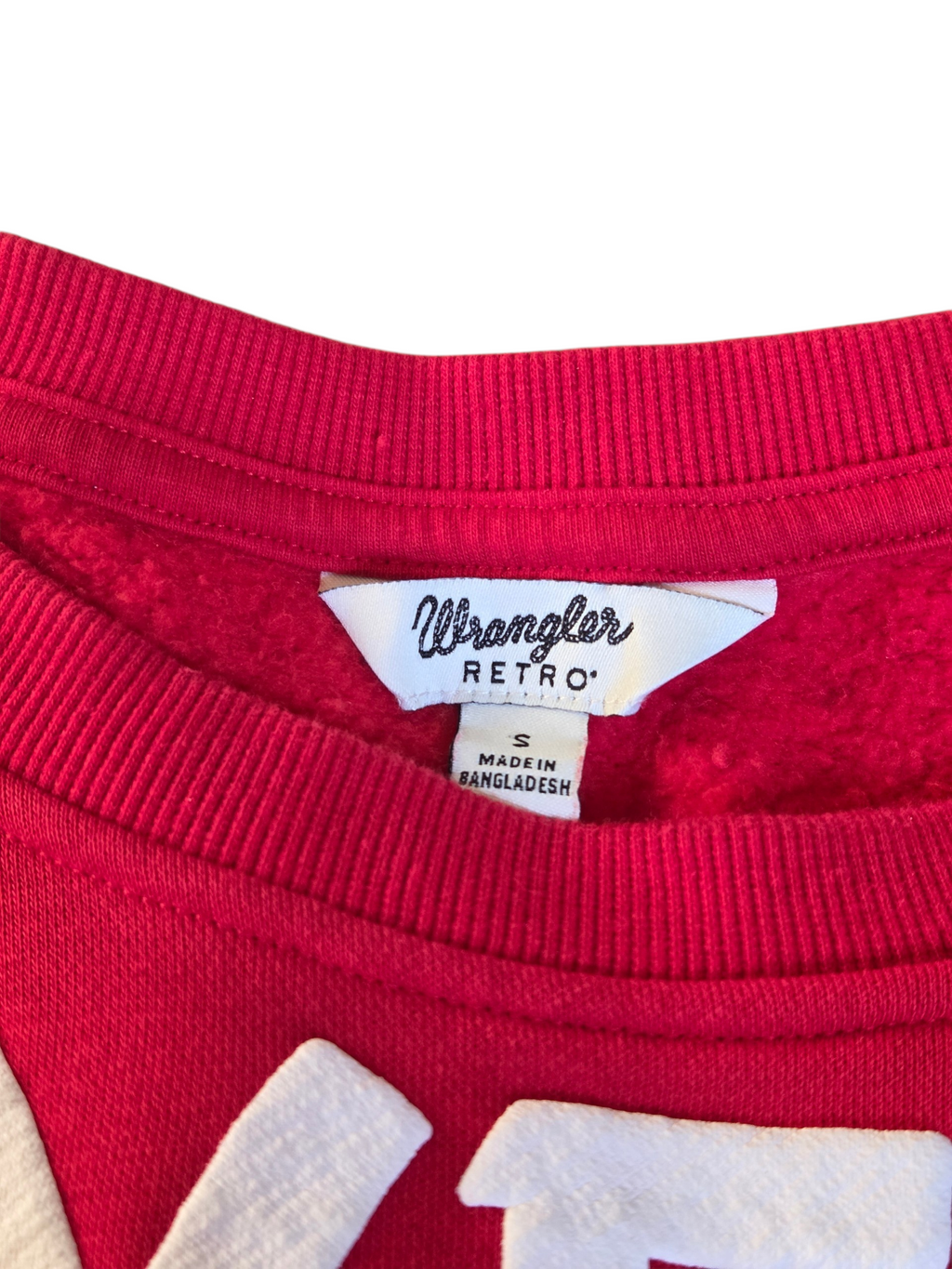 Wrangler Retro Red Long Live Cowboys Pullover Sweatshirt Cowgirl Western Small image 4