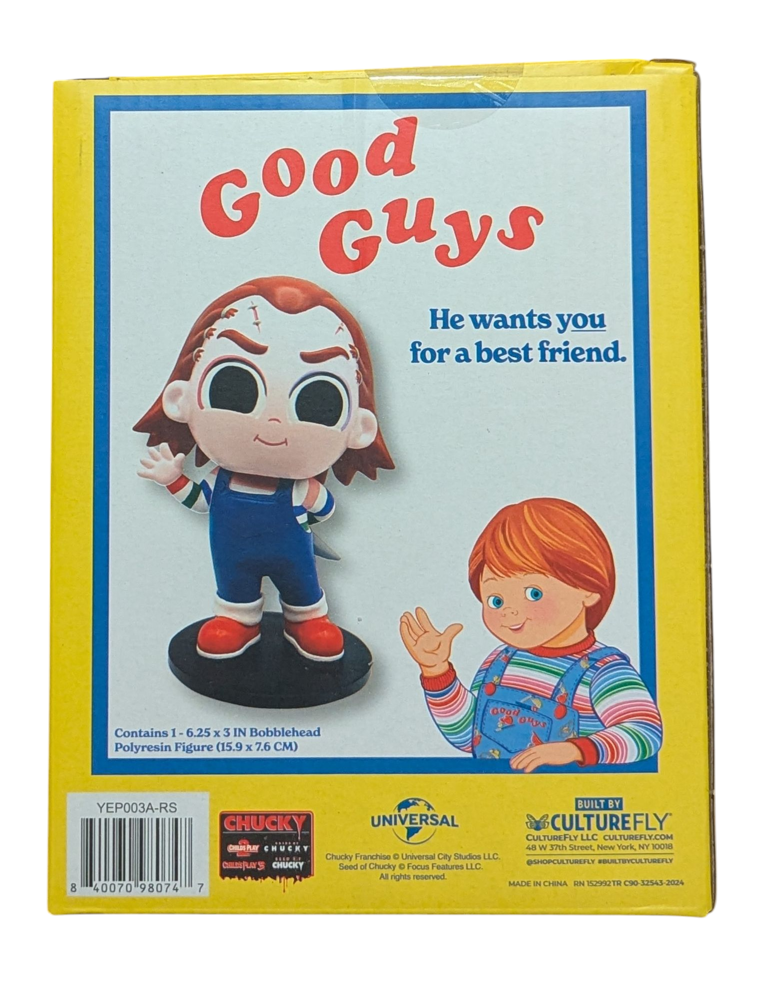 CultureFly Good Guys Child's Play Chucky 6 Inch Bobblehead image 2
