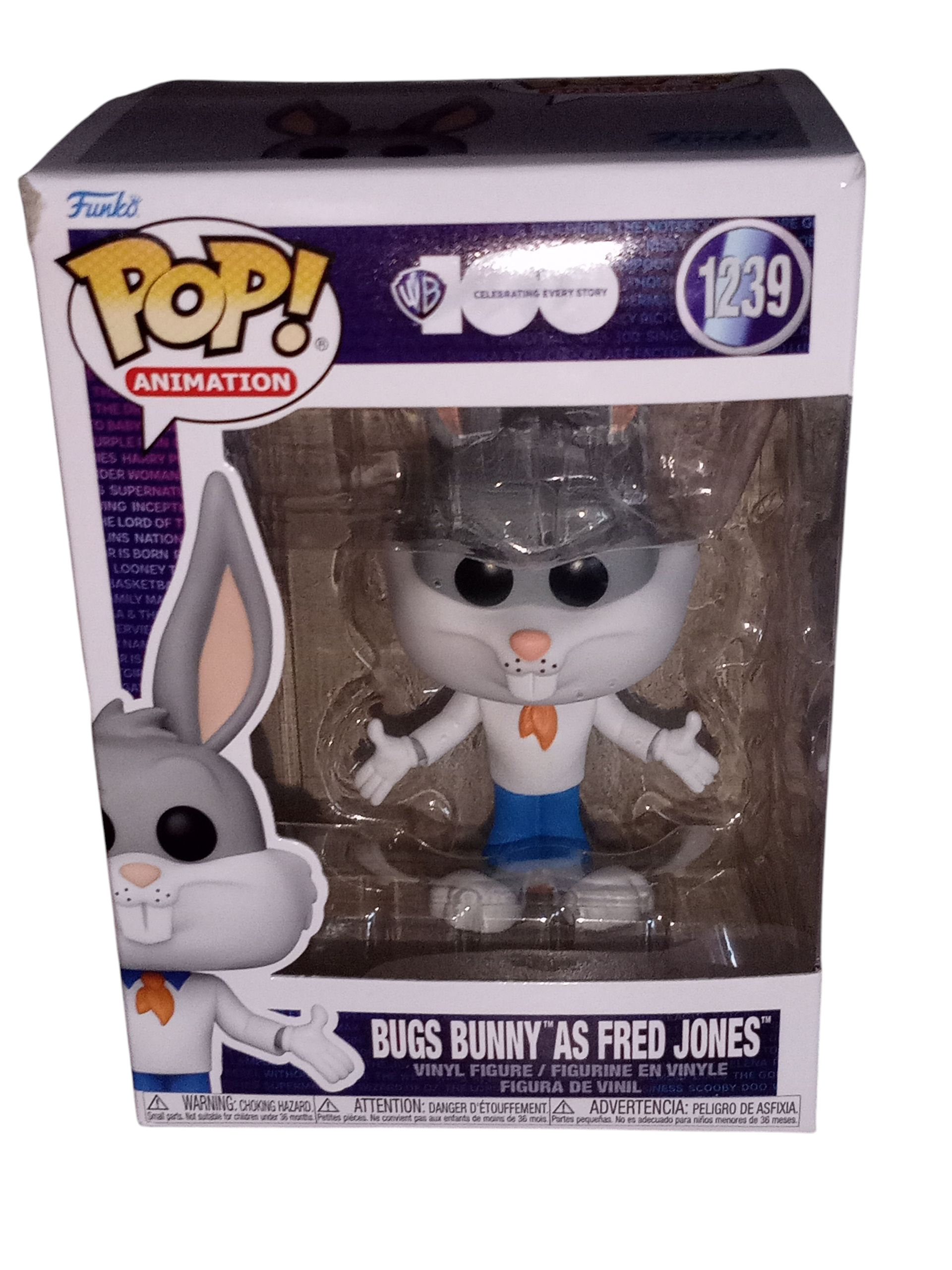 Funko Pop! Bugs Bunny as Fred Jones #1239 Looney Tunes Scooby-Doo Vinyl Figure
