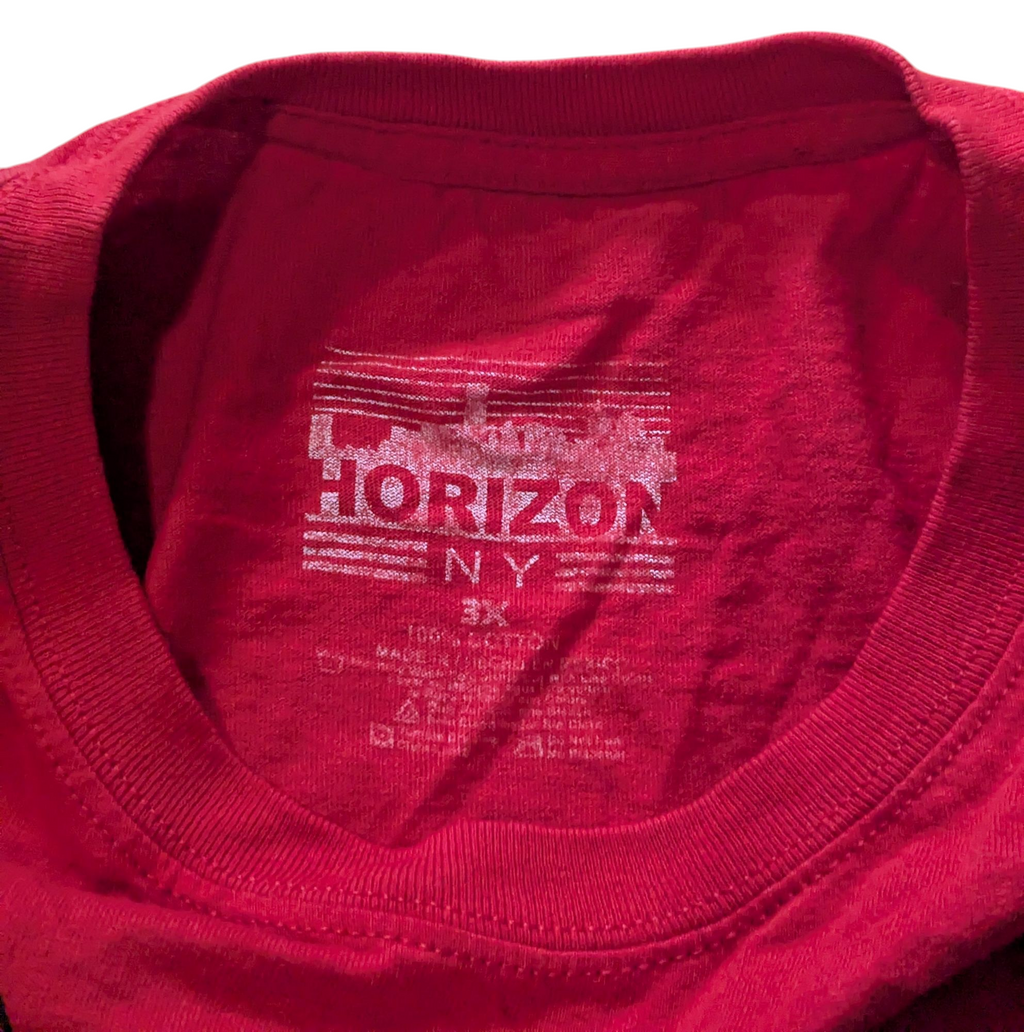Horizon NY Red Illuminati Hustle Novus Ordo Seclorum T-Shirt Size 3X image 3