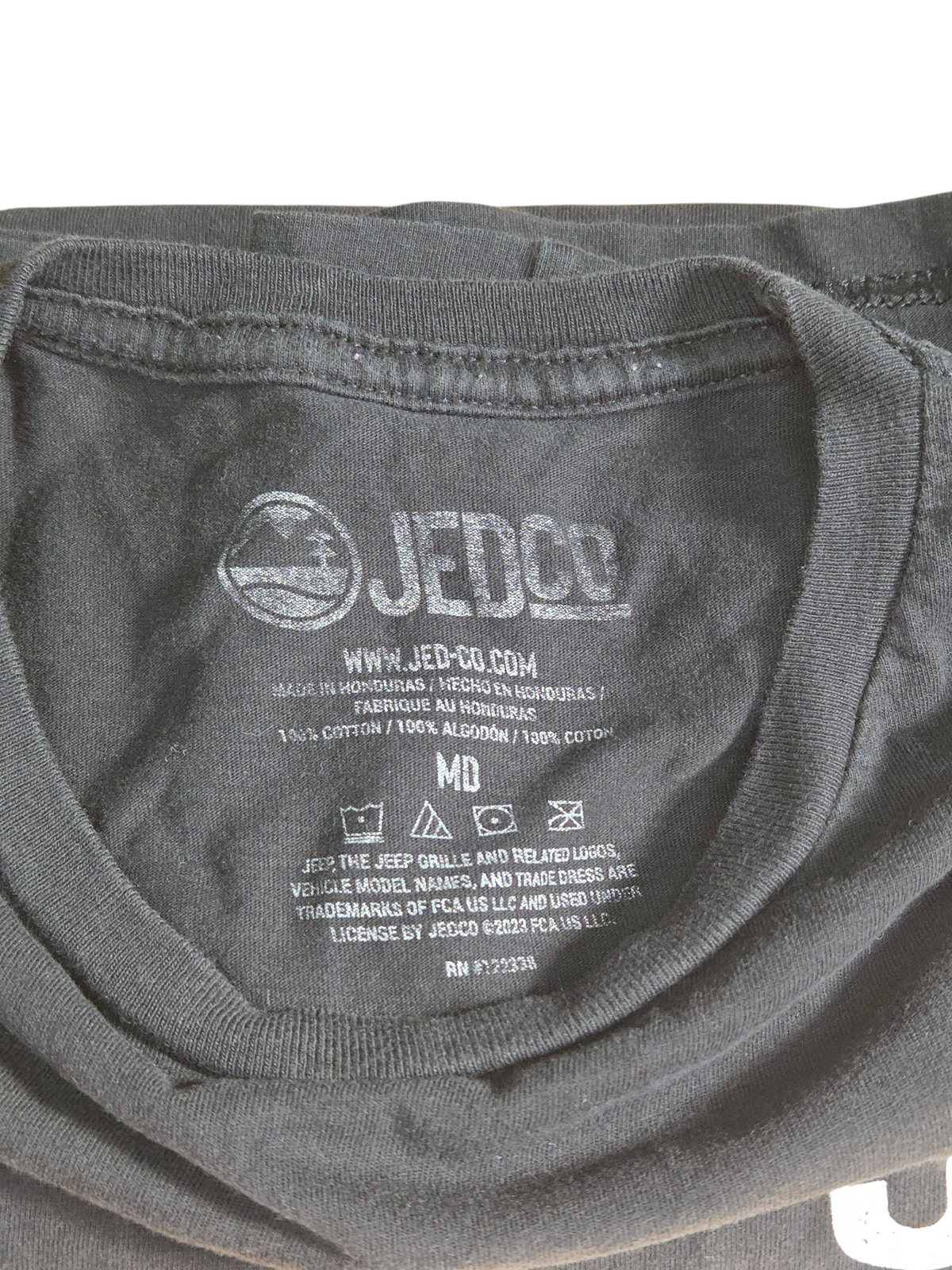 JedCo Jeep Freedom Outdoors Crew Neck Black Short-Sleeve Medium T-Shirt image 3