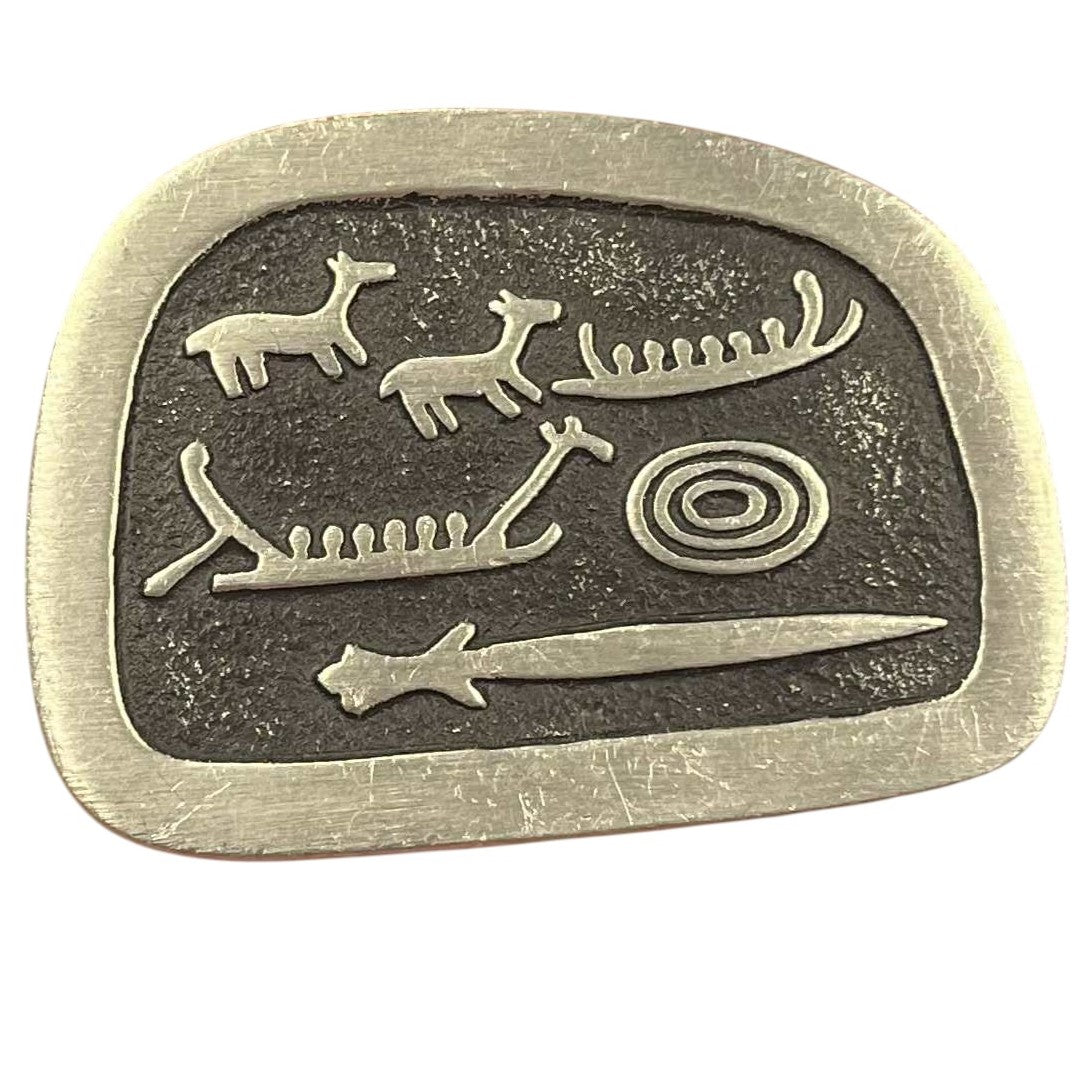 Borje Tennung BT T9 Sweden Petroglyph Fine Pewter Brooch