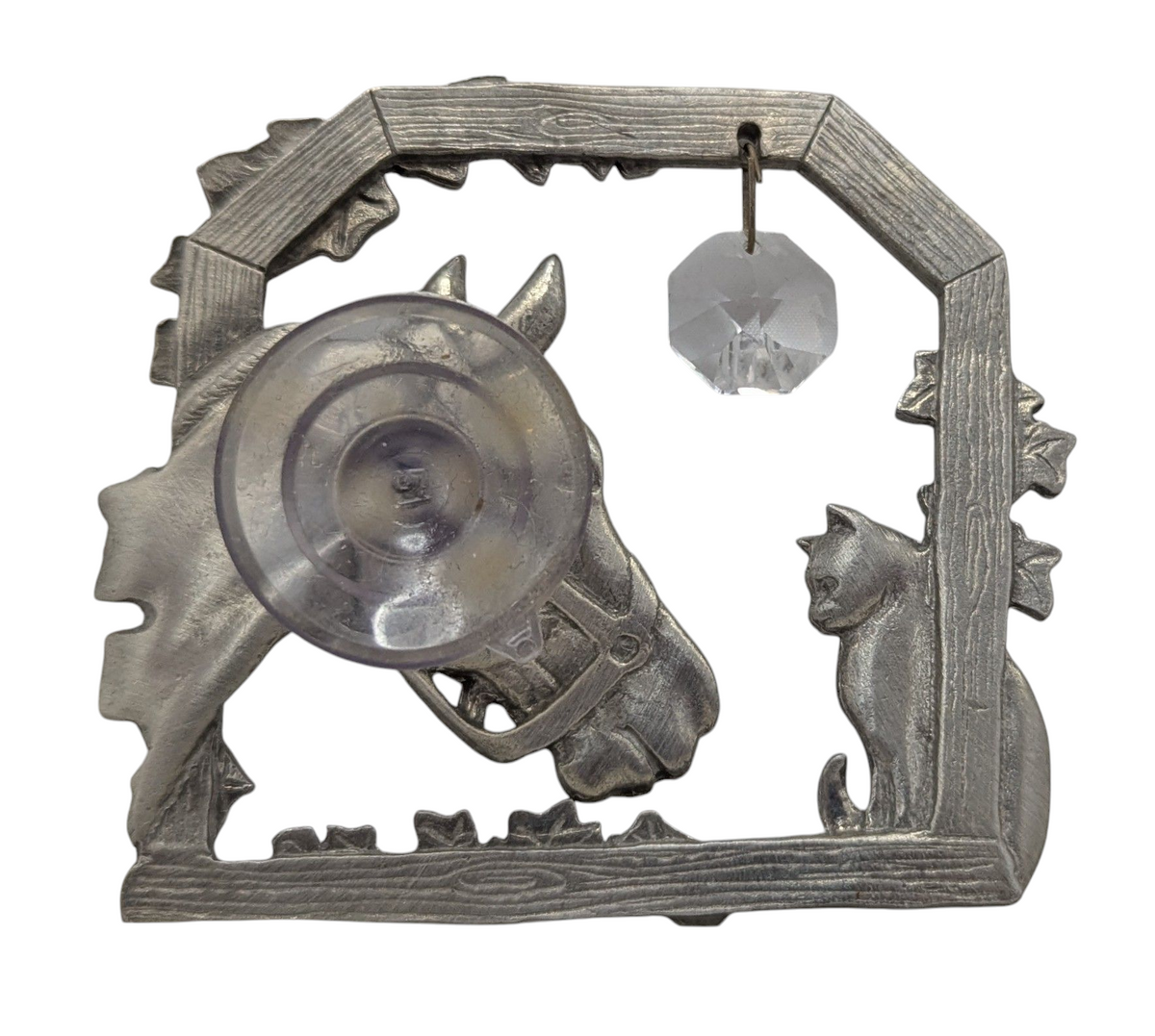 Hampshire Pewter Cat And Horse Window Suncatcher image 2