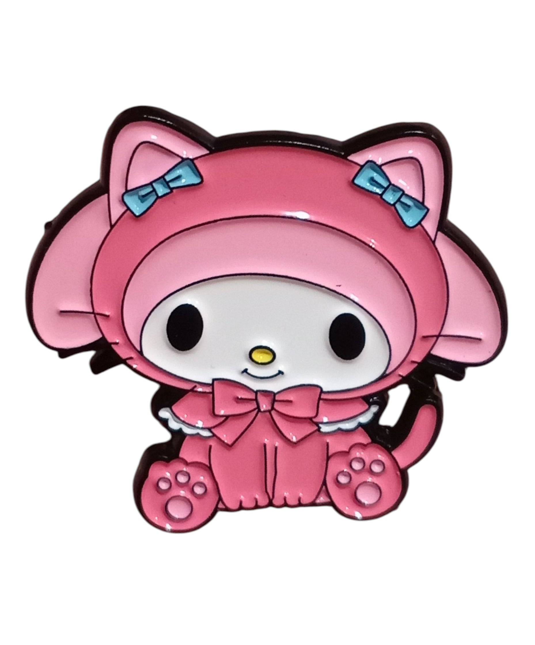 Sanrio Hello Kitty - My Melody Dressed As Cute Pink Kitten with Bows Enamel Pin