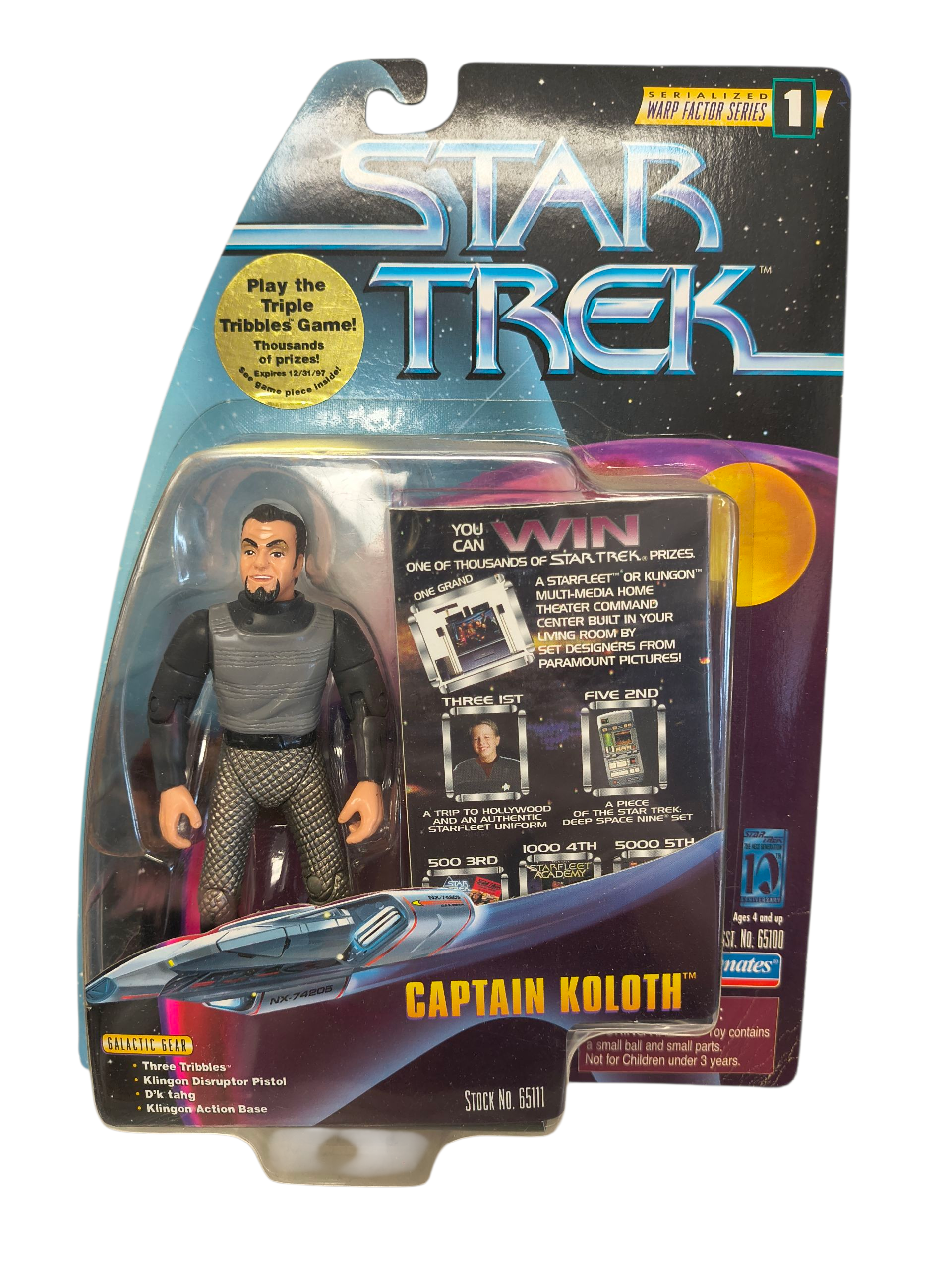 1997 Playmates Star Trek TOS Warp Factor Series Captain Koloth 5" Figure