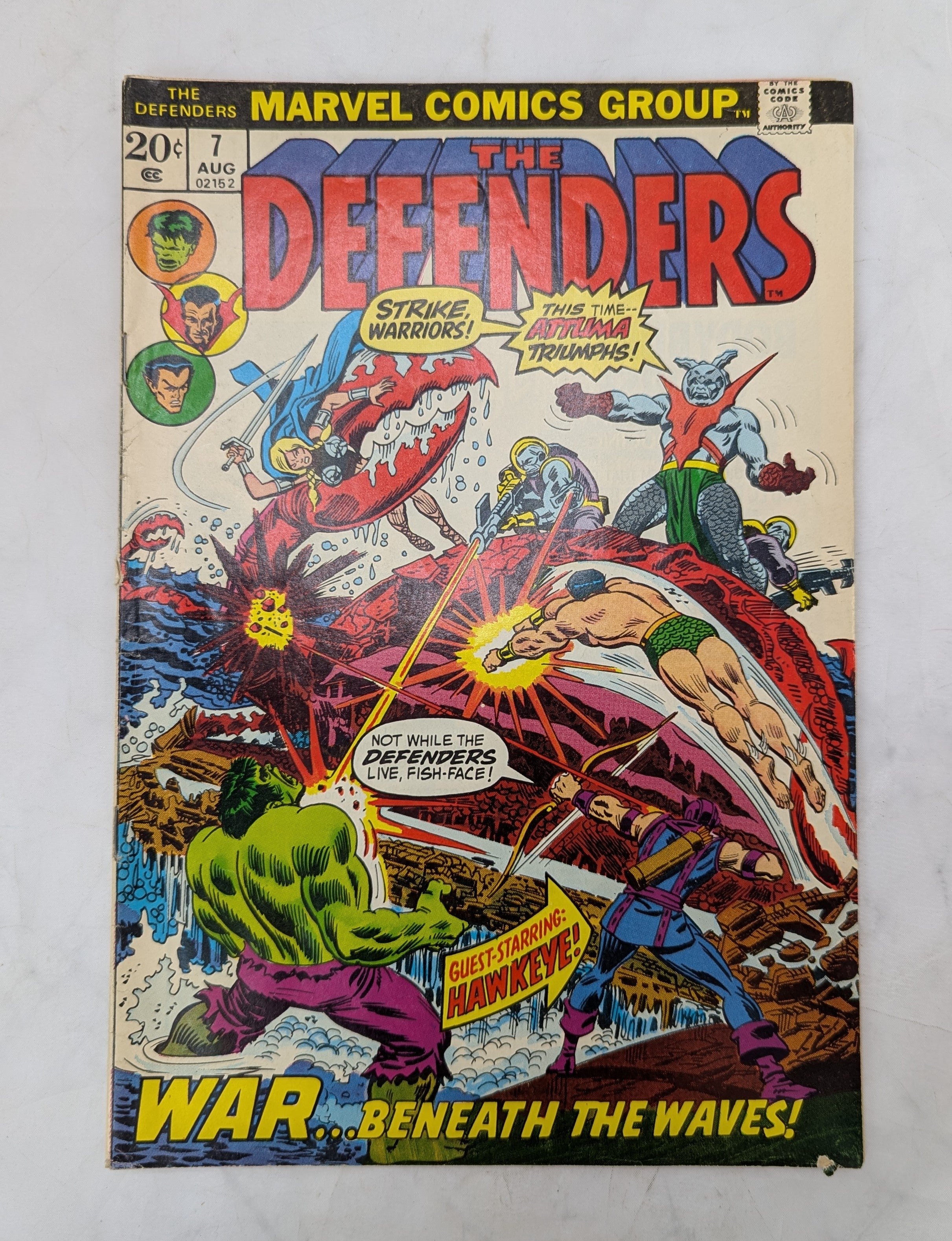1973 Marvel Comics Group The Defenders #7 Comic 1st Appearane Of Grokko