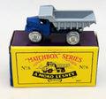 1992 Moko Lesney Matchbox Series No. 6 Blue Dump Truck Diecast With Box
