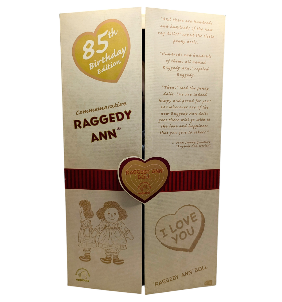 1999 Applause Raggedy Ann 85th Commemorative Birthday Edition 18" Doll image 2