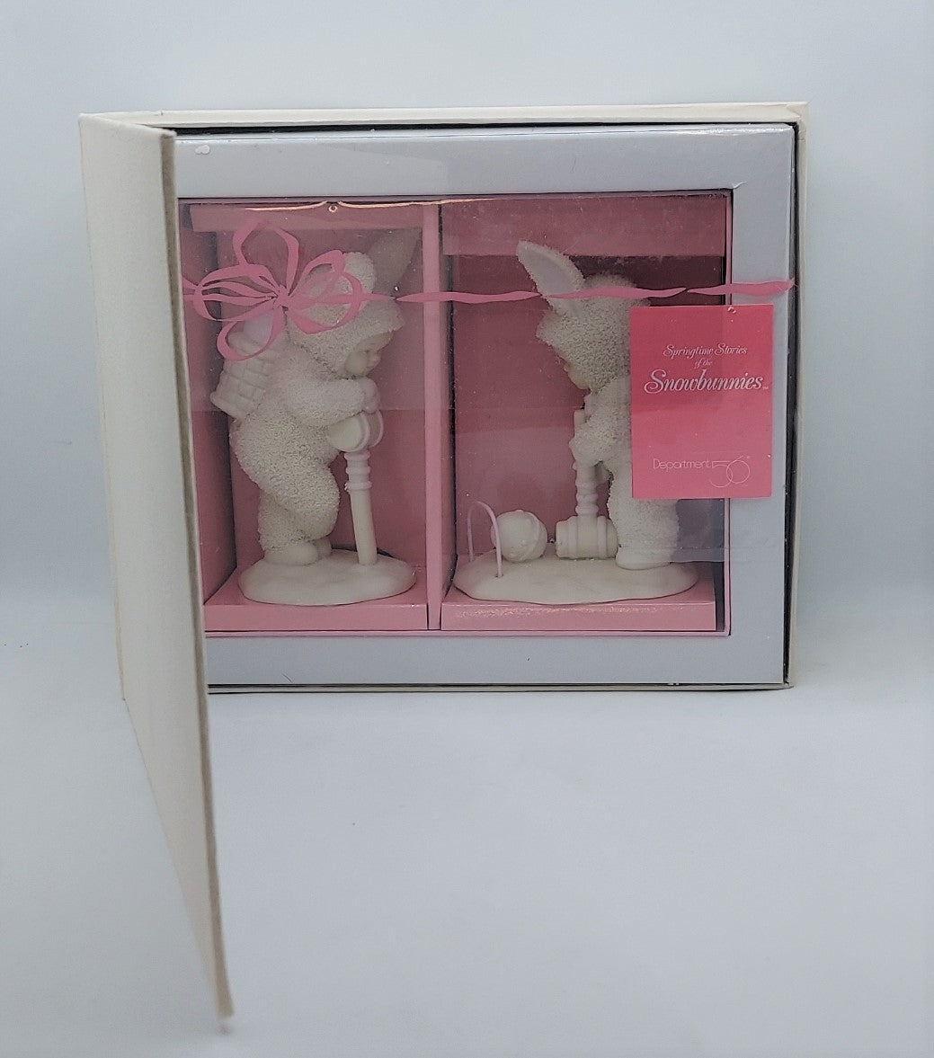 1996 Department 56 Springtime Stories Snowbunnies Easy Does It 26274 image 2