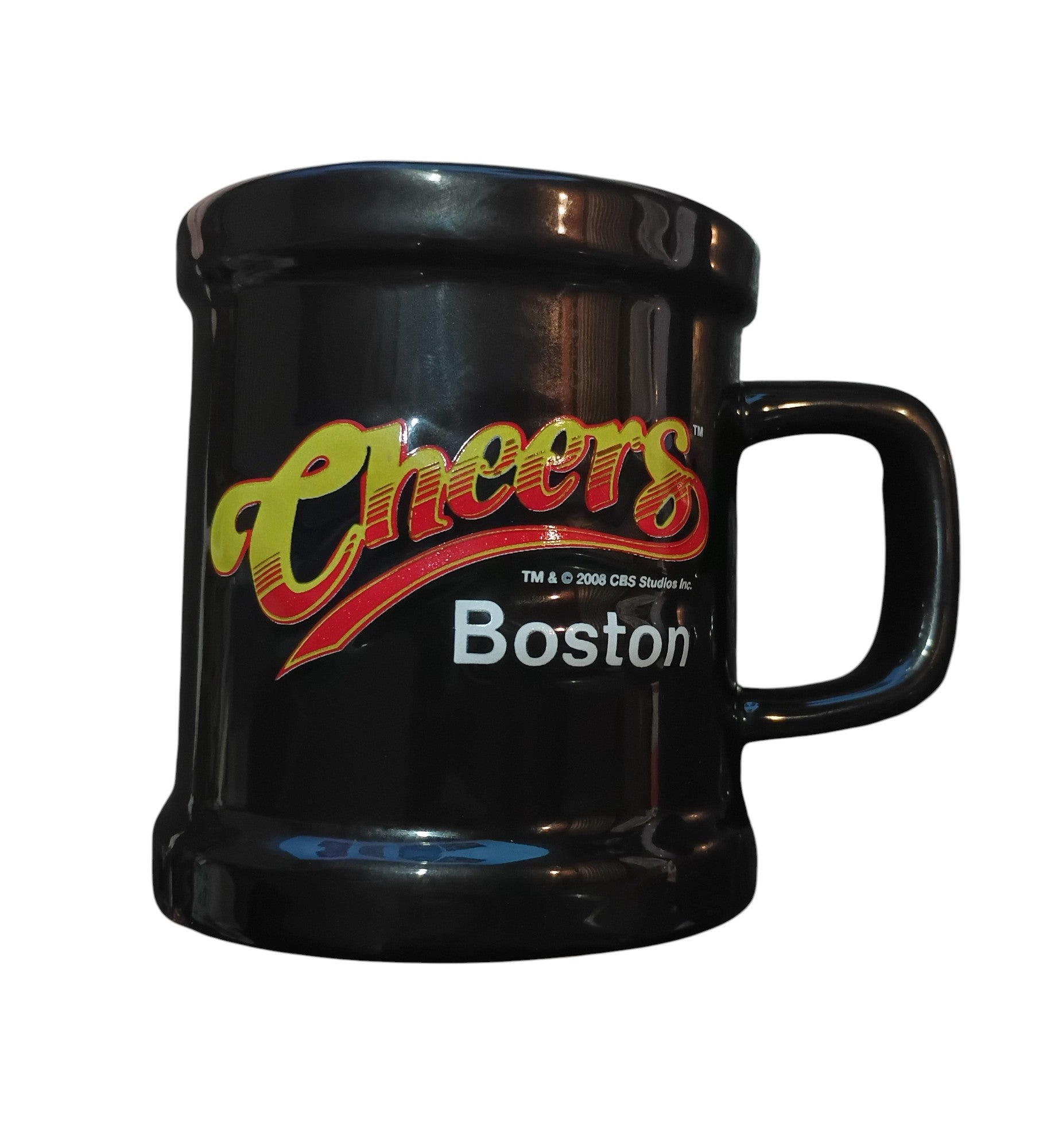 2008 CBS Studios Cheers Boston Coffee Mug Where Everyone Knows Your Name Black