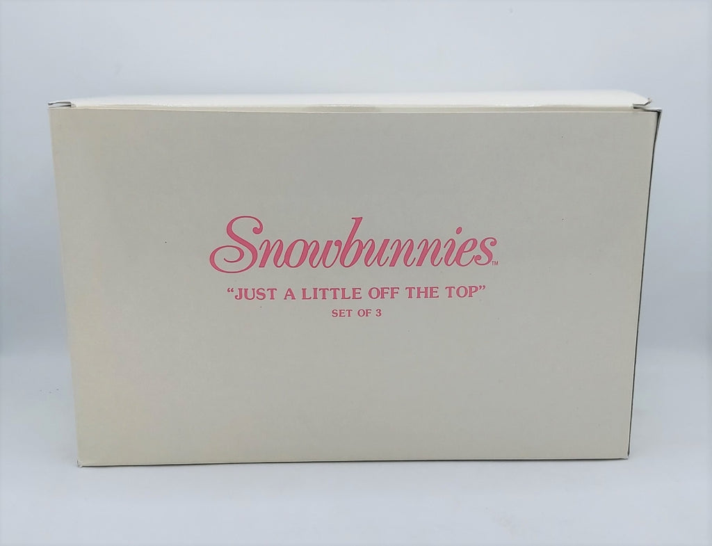 1996 Snowbunnies Just A Little Off The Top Topiary Scissor Figurine 26278