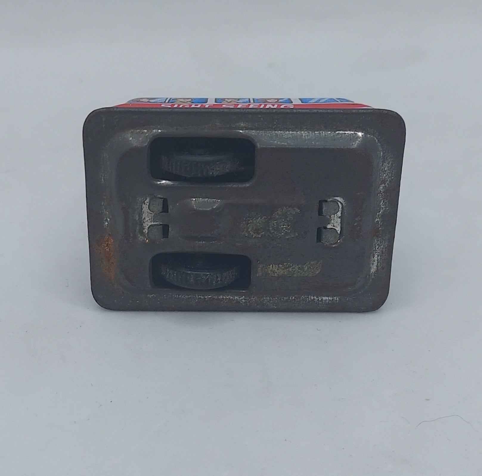 Vintage Small Sight Seeing Bus Tin Litho Friction Toy - Made in Japan image 3