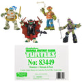 Playmates TMNT Monsters + Mutants 4 Pack Action Figure Bundle Set