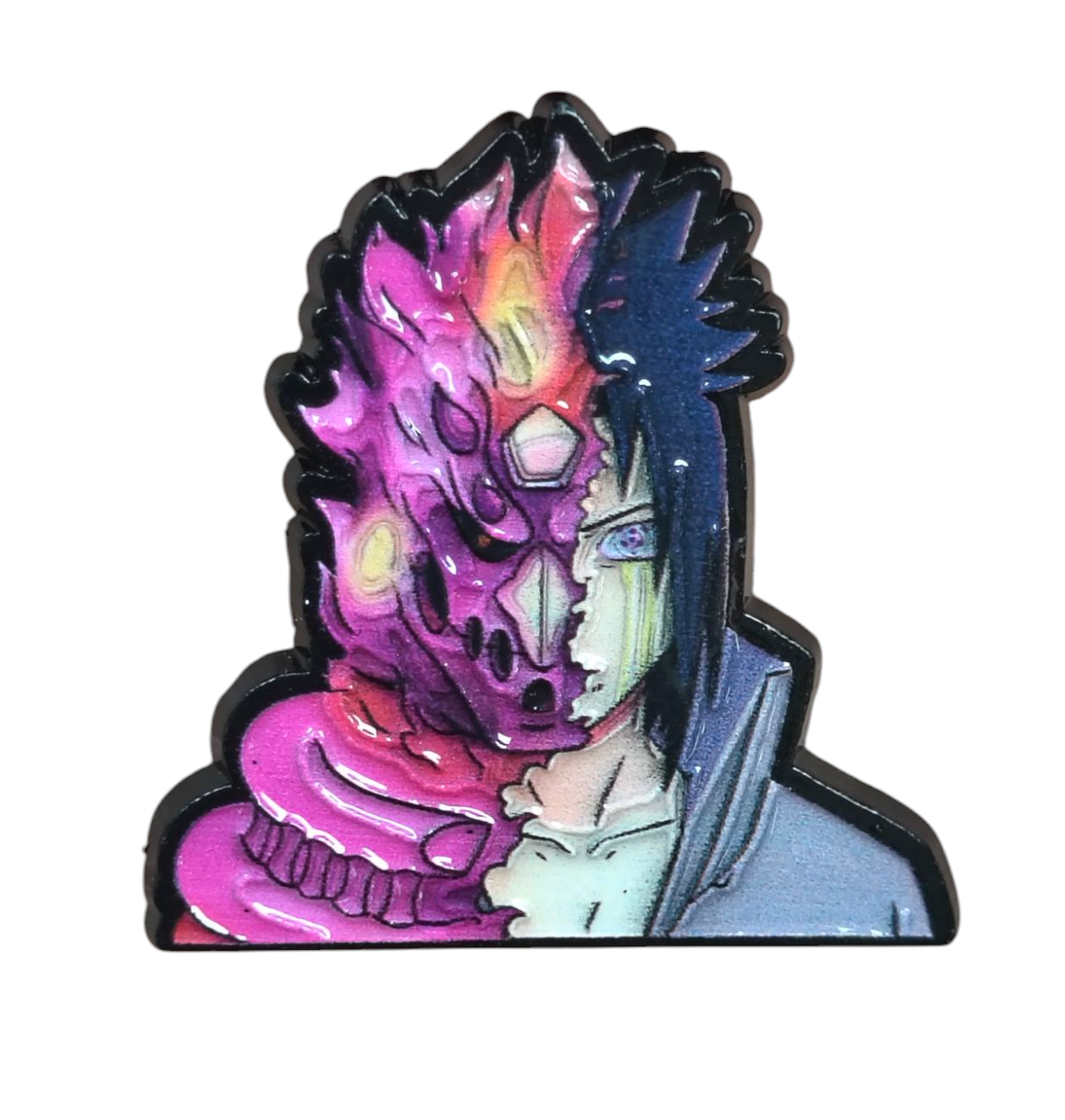 Naruto Shippuden Sasuke Uchiha Purple Susanoo Kekkei Genkai Character Enamel Pin