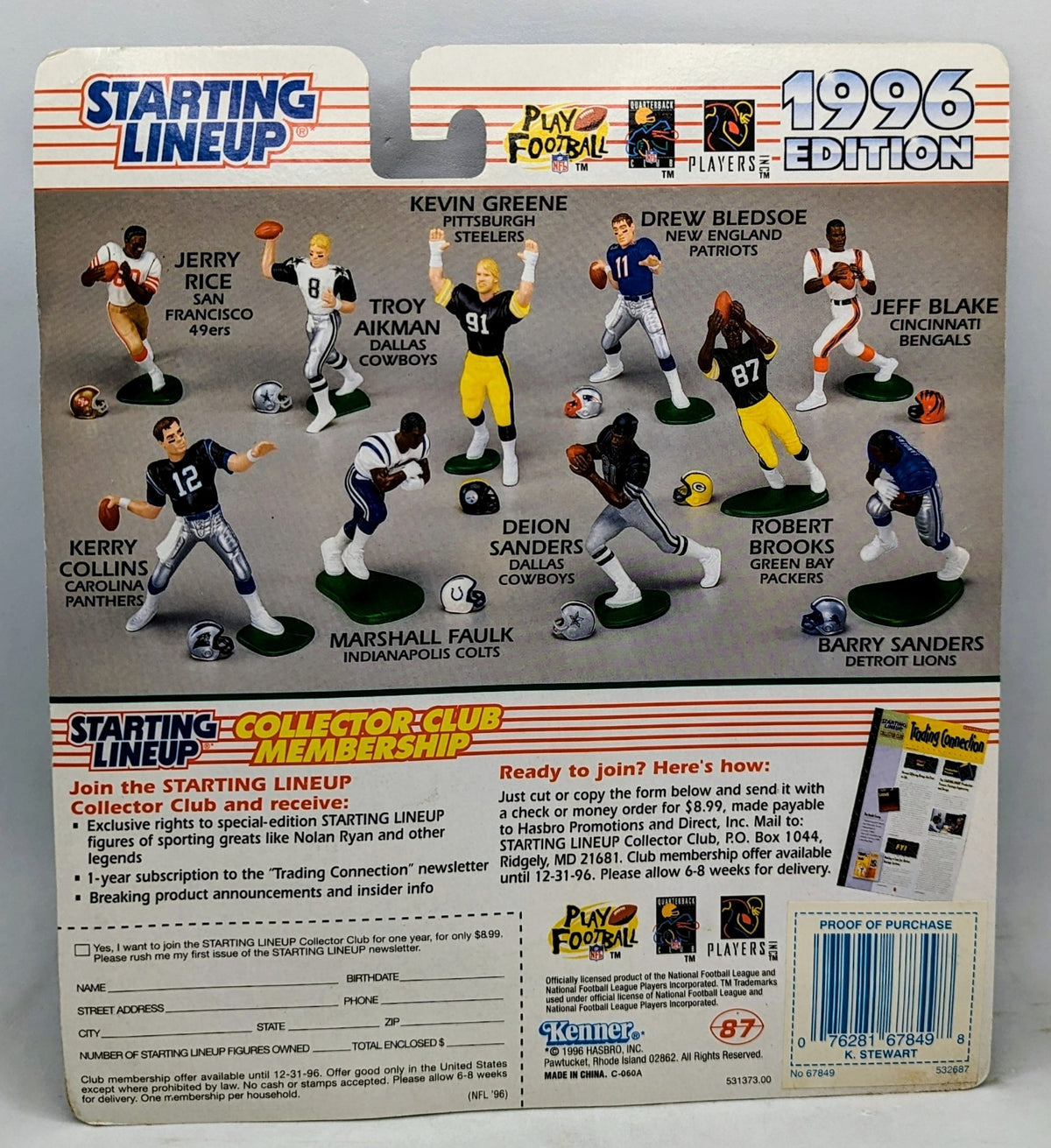 1996 Kenner Starting Lineup Kordell Stewart Pittsburg Steelers NFL Figure image 2