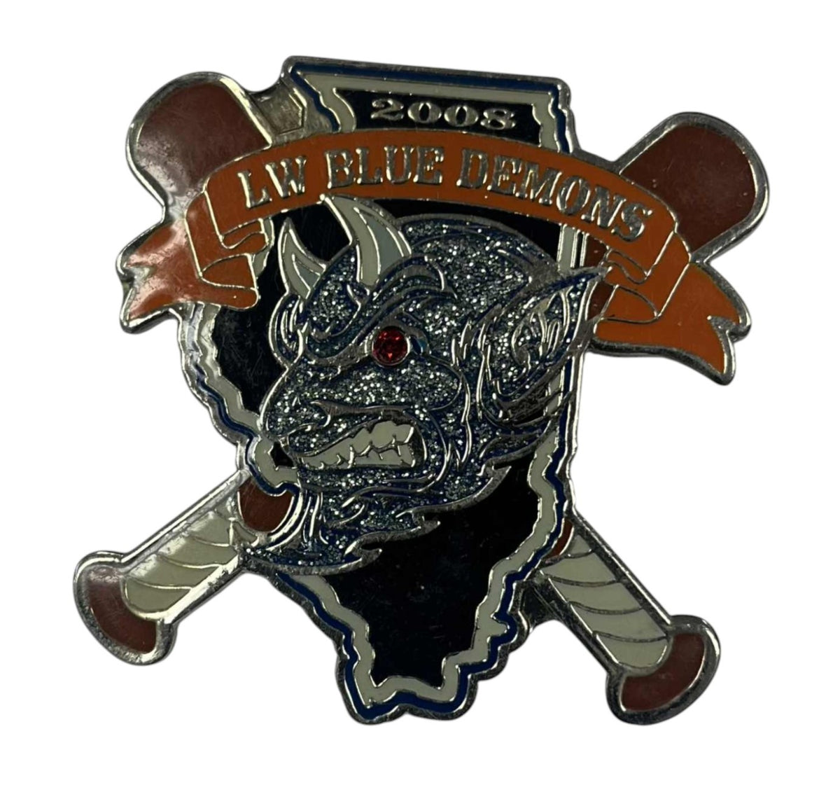 2008 Cooperstown Dreams Park Trading Pin LW Blue Demons Lincoln-WayBaseball Pin