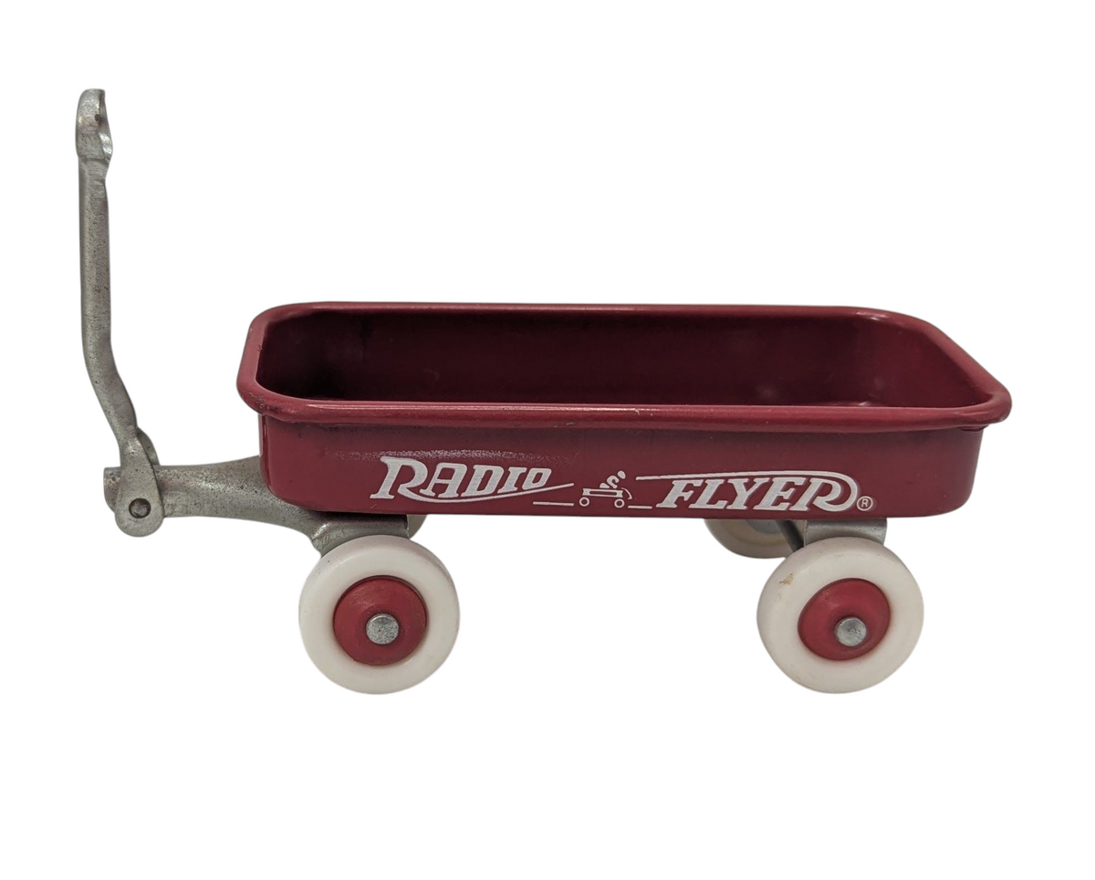 1990 Vintage Radio Flyer Miniature Doll Toy 4" Red Wagon