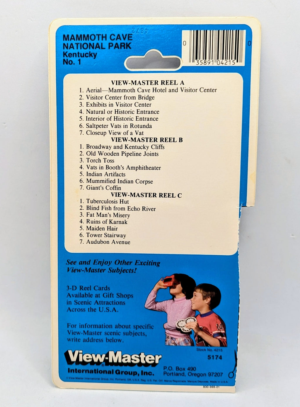 Vintage View-Master 3D Mammoth Cave National Park Kentucky 3 Reels image 2
