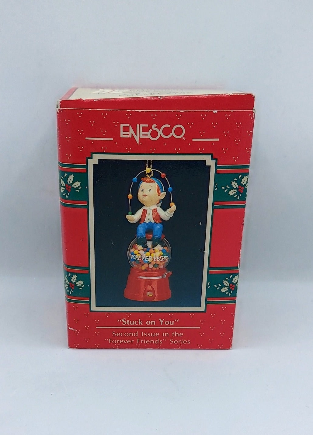 1990 Enesco Stuck on You Second in Forever Friends Series Christmas Ornament