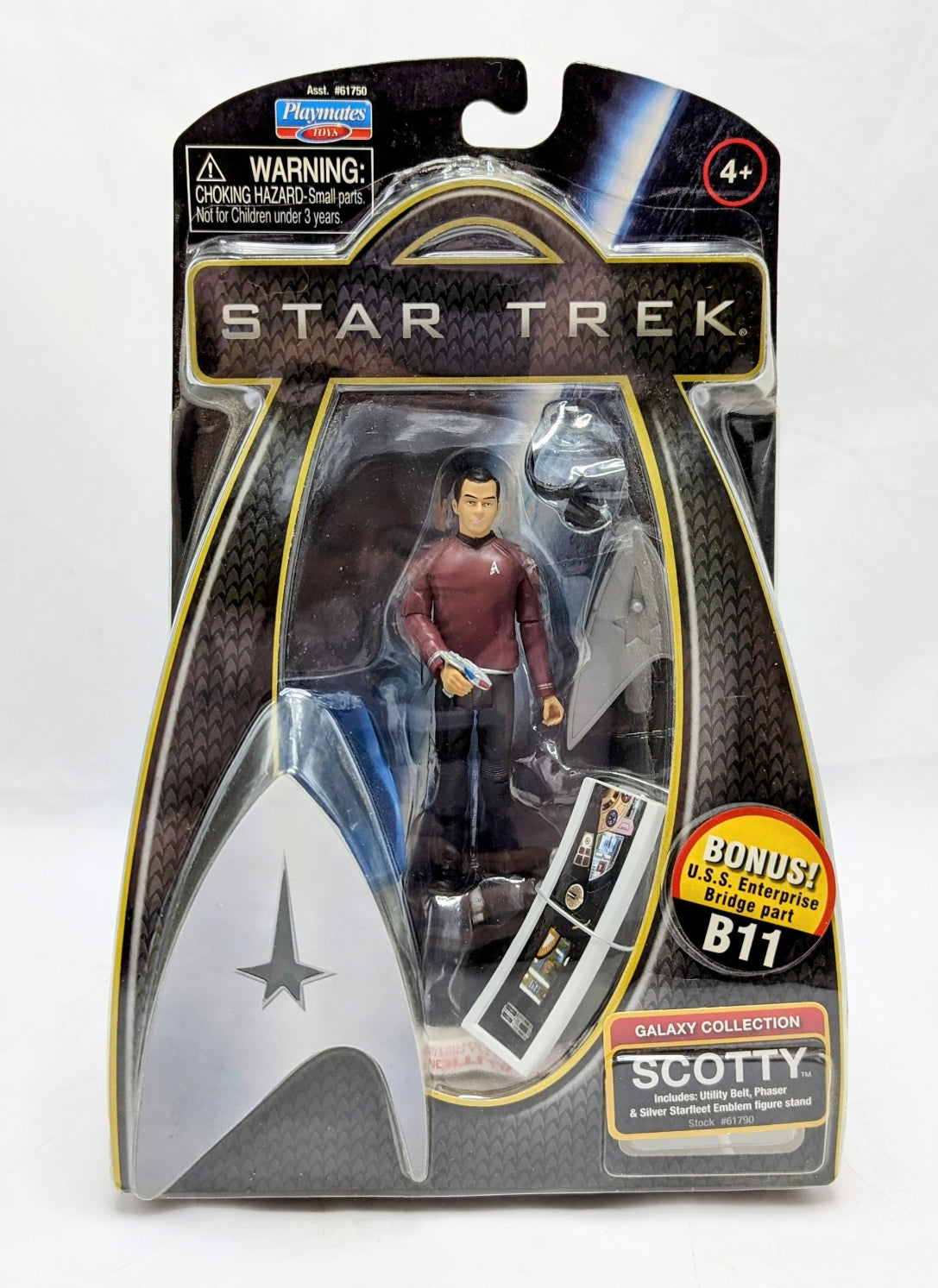 2009 Playmates Star Trek Galaxy Collection Scotty Action Figure 3.75 Inch