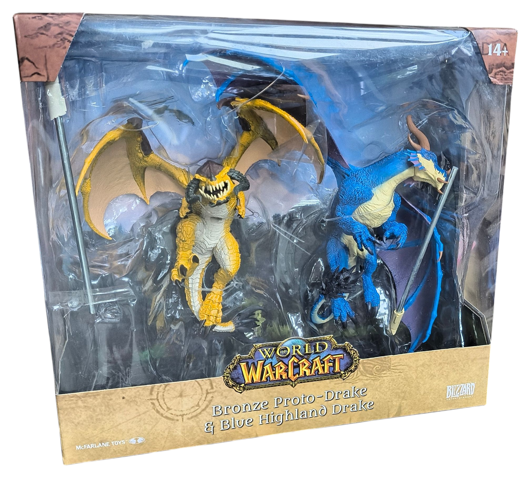 McFarlane World of Warcraft Bronze Proto-Drake & Blue Highland Drake Figure Set
