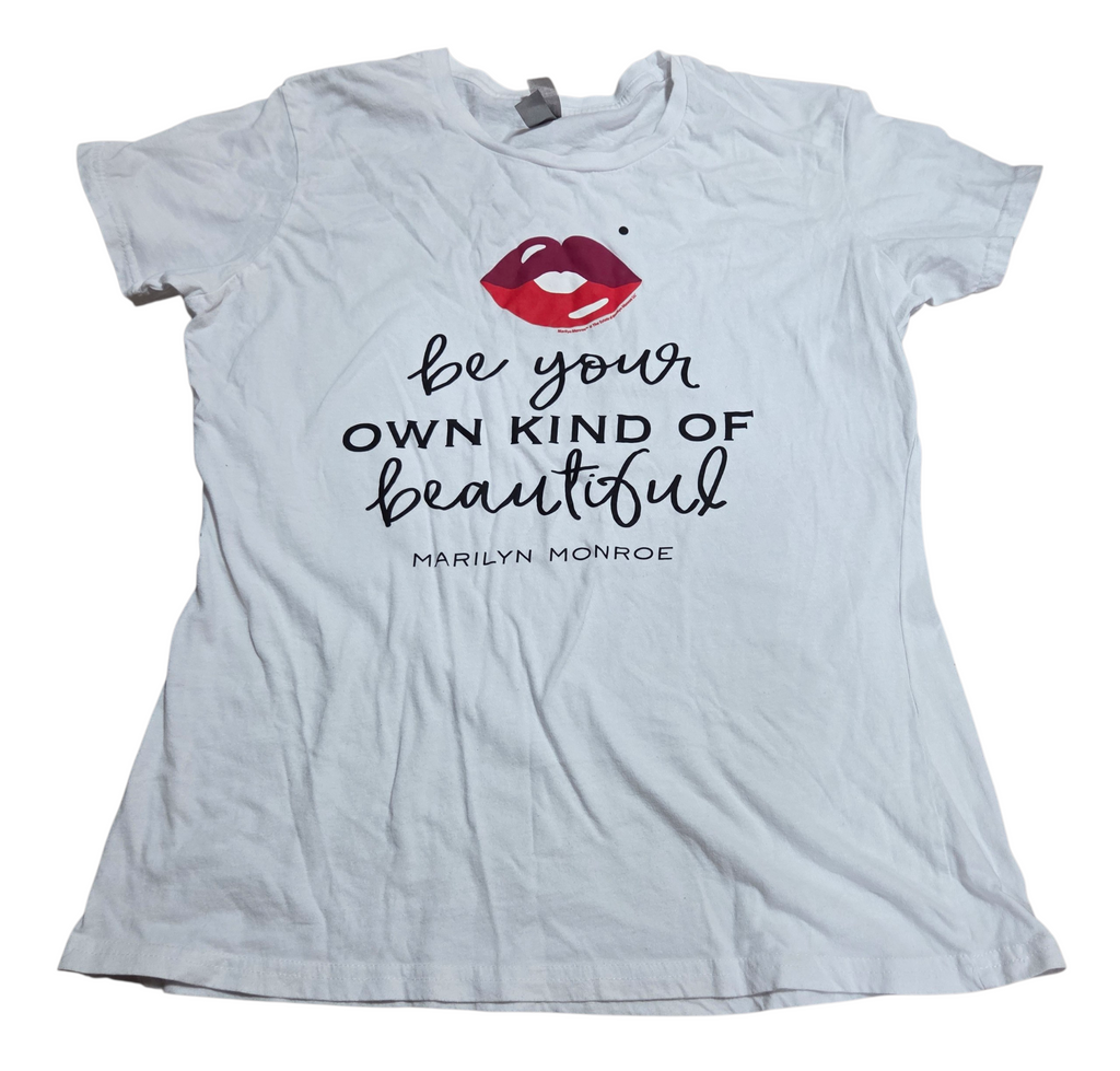 Instant Message Marilyn Monroe Lips Be Your Own Kind Of Beautiful Large T-Shirt