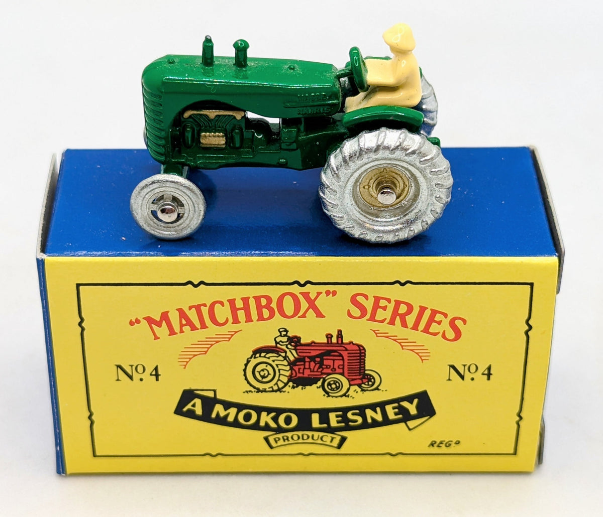 1993 Moko Lesney Matchbox Series No. 4 Massey Tractor Diecast With Box