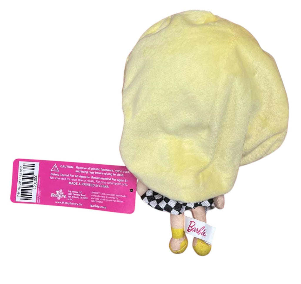 2022 Toy Factory 7'' Barbie Doll in Checkered Miniskirt Plush - DT image 2