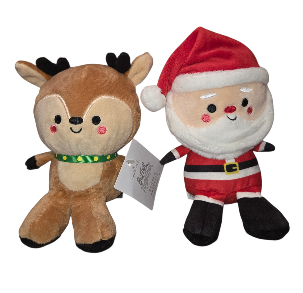 2025 Hallmark Santa And Reindeer Better Together Plush Set