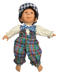 Vintage GIGO My Pals Doll 11" Boy w/ Plaid Outfit Expressive Face