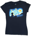 TeeFury Super Mario Starry Night Graphic Slim Fit Womens Large T-Shirt