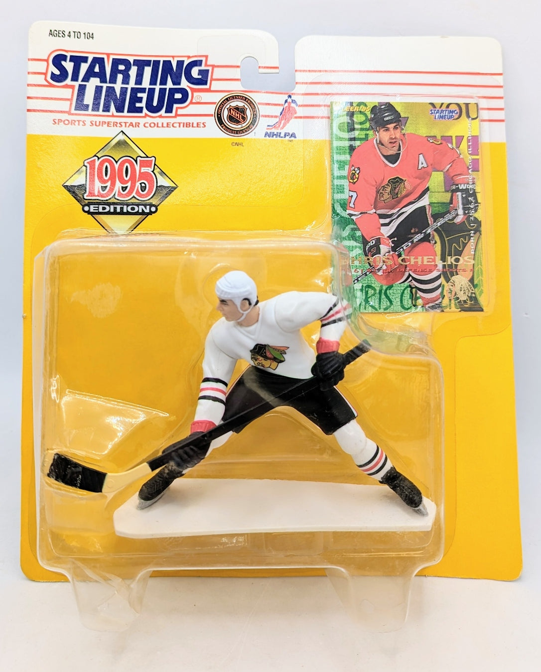 1995 Kenner Starting Lineup Chris Chelios Chicago Blackhawks Hockey Figure