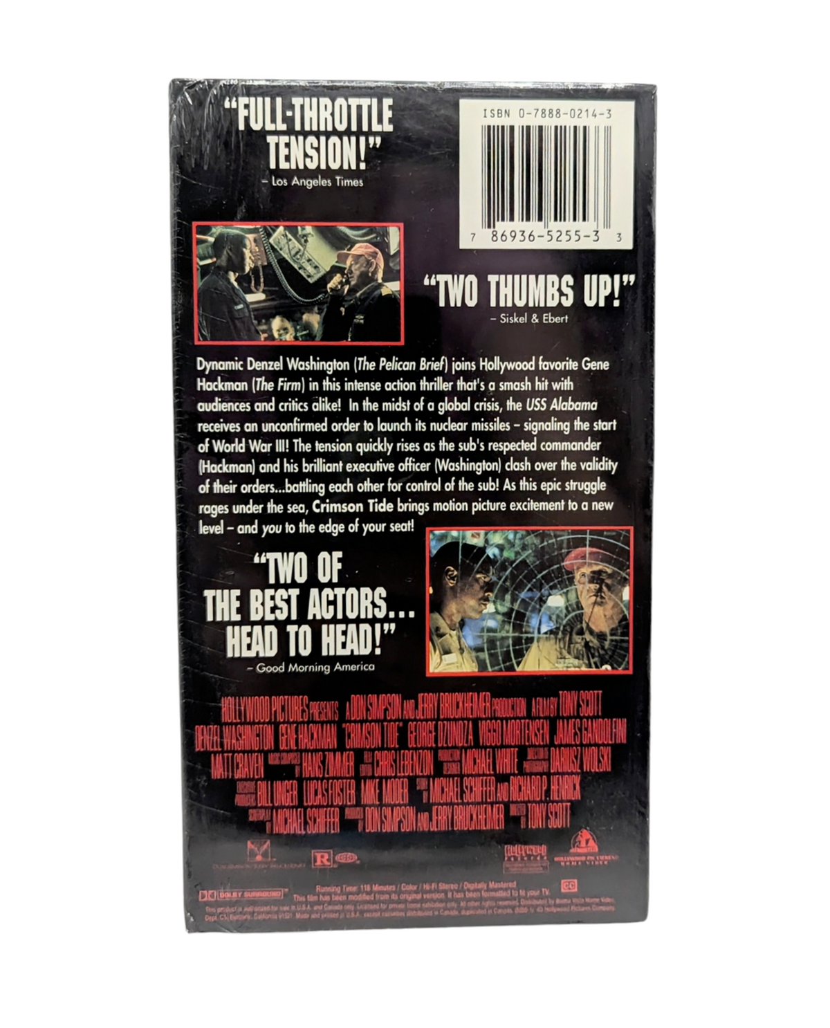 1996 Hollywood Pictures Crimson Tide Factory Sealed VHS Movie image 2