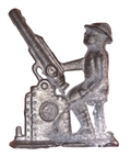 World War 1 Lead Toy Soldier With Mortar Gun