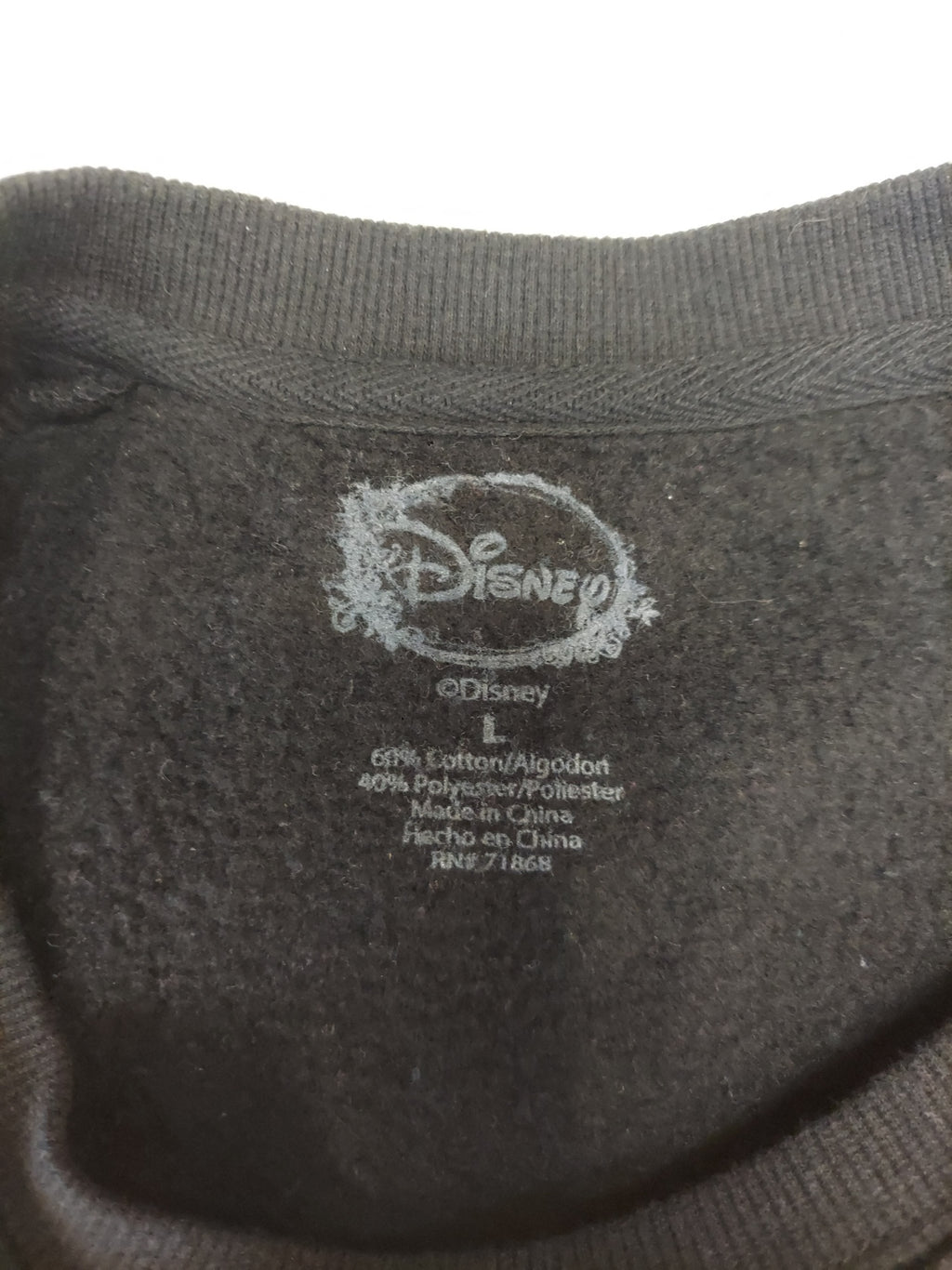Vintage Disney Aladdin Black Gold Foil Sweatshirt Large image 3