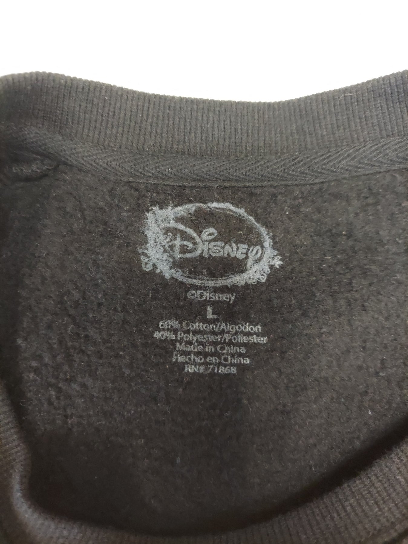 Vintage Disney Aladdin Black Gold Foil Sweatshirt Large image 3
