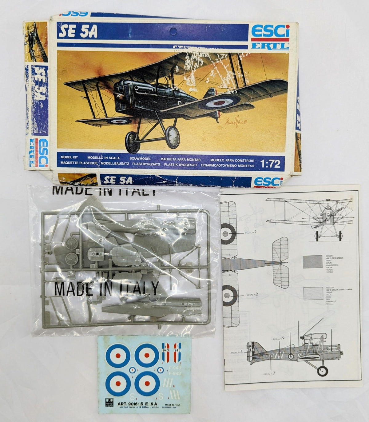ESCI ERTL SE 5A Plane Model Kit 1/72 Scale