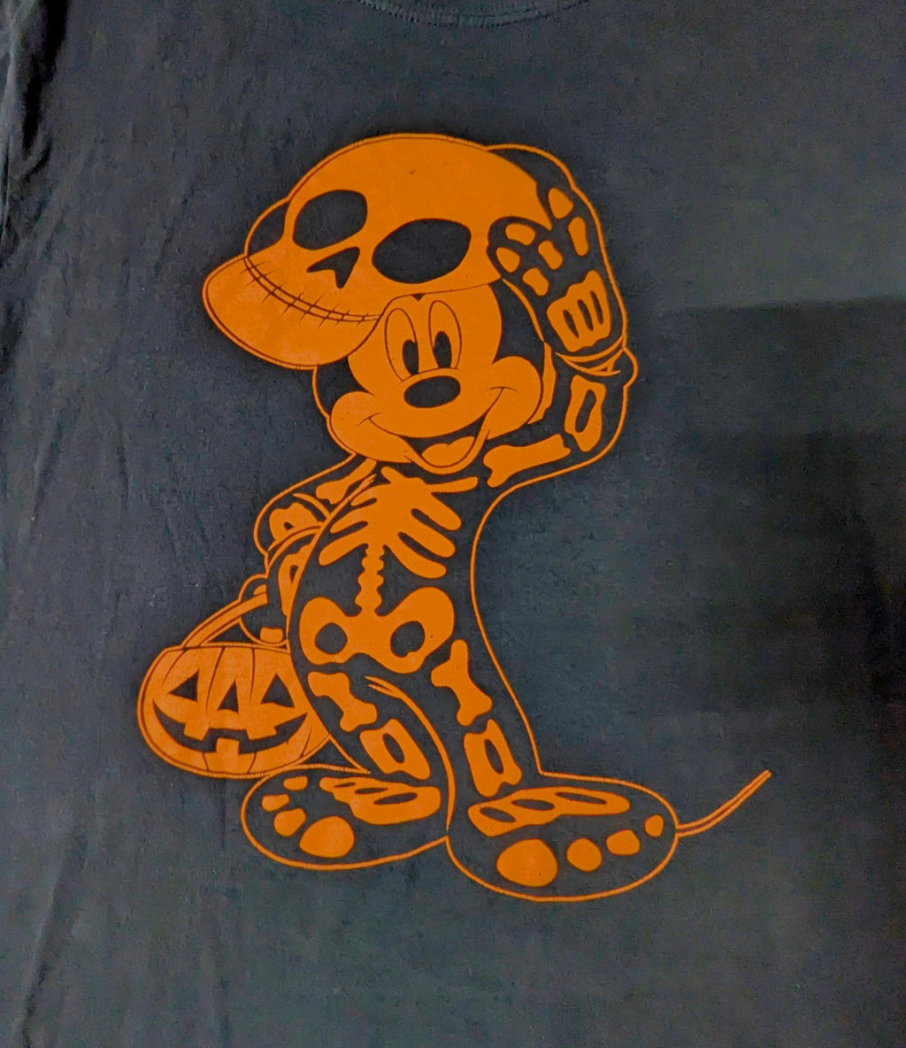 Disney Store Halloween Skeleton Mickey Mouse T-Shirt - L image 3