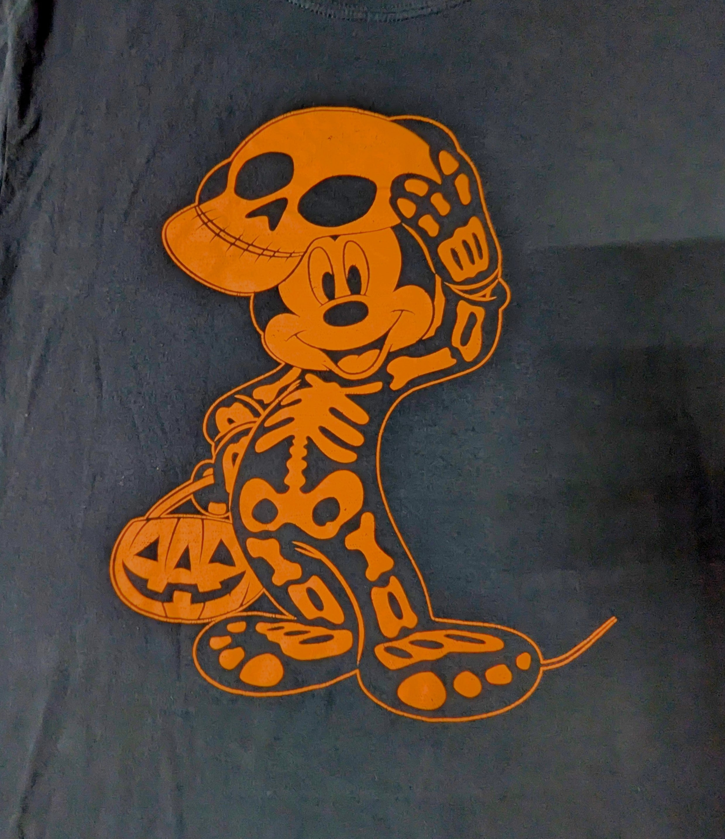 Disney Store Halloween Skeleton Mickey Mouse T-Shirt - L image 3