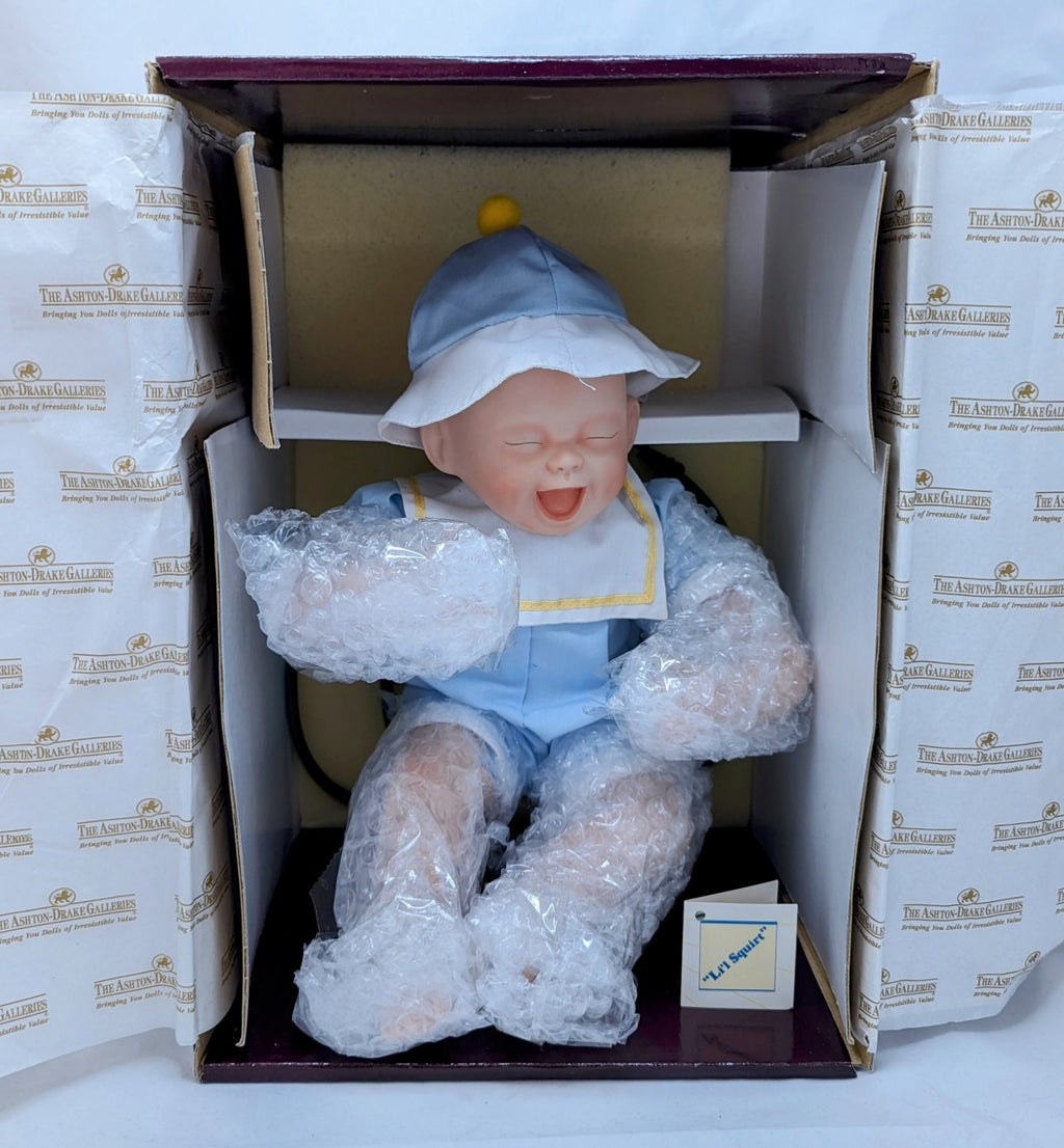 1993 Ashton Drake Galleries Li'l Squirt Porcelain Doll WIth COA & Hose image 2