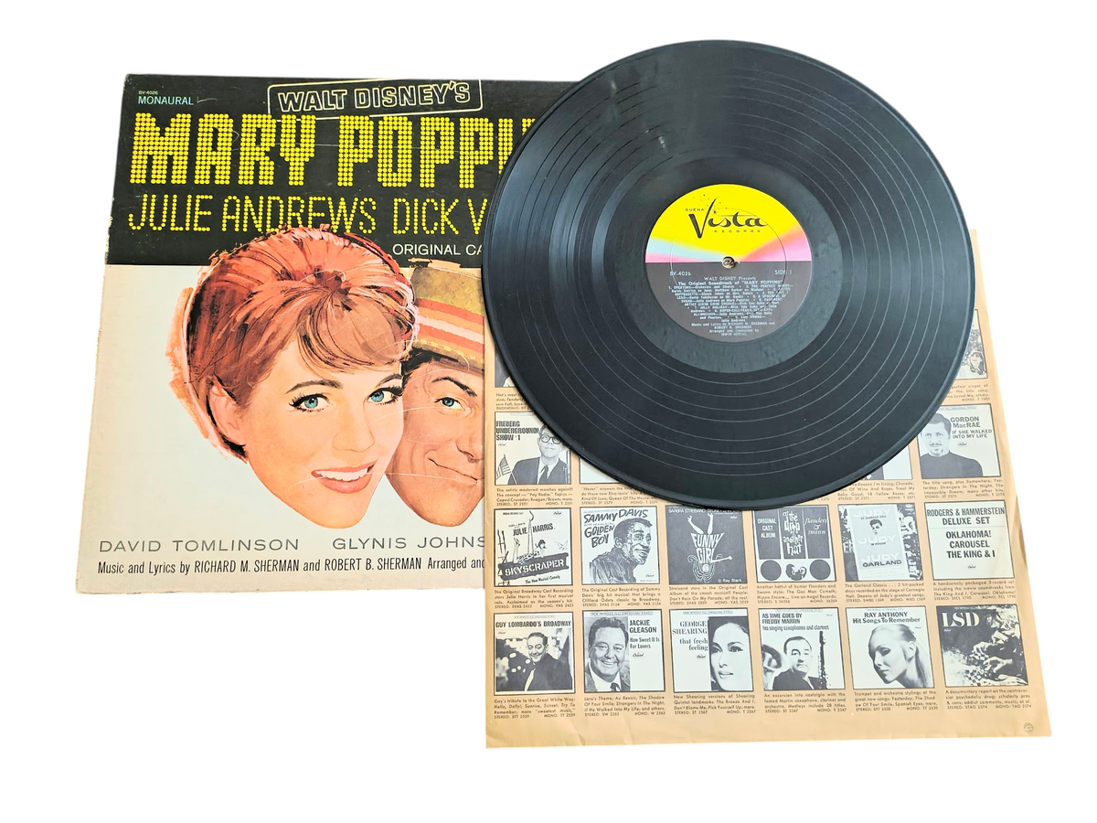 1964 Walt Disney Mary Poppins Vinyl Record Album LP Stereo BV4026