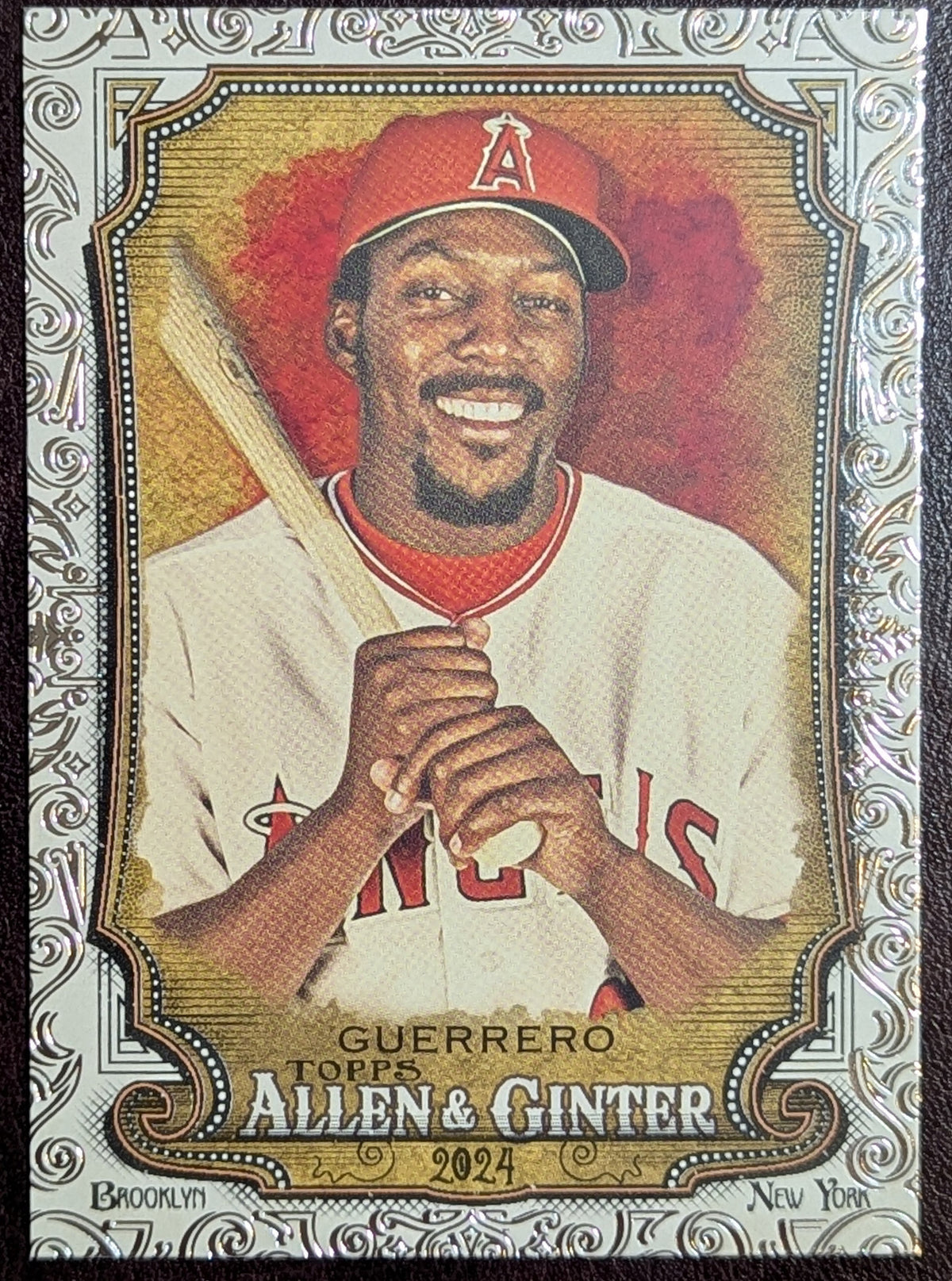 2024 Topps Allen & Ginter Vladimir Guerrero Foil Filagree #180 Angels